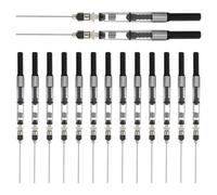FOYTOKI 20pcs Fountain Pen Ink Auxiliary Absorber Pen Refill Syringe Stainless Steel and Plastic Black Reusable Ink Refilling Tool for School and Office Students and Hobbyists