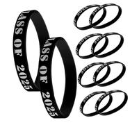 FOYTOKI 20pcs Graduation Wristbands Class of Silicone Bracelets for Students Teachers Stylish Keepsake for Graduation Parties Memorable Accessories for Celebrating Achievements