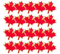 FOYTOKI 20pcs Maple Leaf Brooch Set for Women, Red Iron Metal Pins with Simple Chic Design, for Daily and Formal Use, Autumn Leaves Accessory Lapel Pins