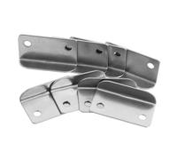 FOYTOKI 20pcs Right Angle Metal Lock Plates Shaped Drawer Strike Plates for Cabinets Cupboards Home Office Furniture Security Durable Iron Brackets