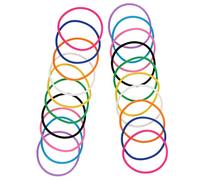 FOYTOKI 20Pcs Silicone Wristbands Stretchable Jelly Bracelets for Parties Festivals and Events Comfortable Lightweight Skin Friendly Design for Retro Party Favors and Jewelry Making