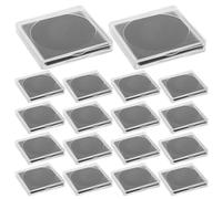 FOYTOKI 20pcs Storage Box Small Square Coin Organizer 4.5x4.5x2in Adjustable Inner Padding Display Protection for Home Storage Zodiac and Commemorative Coins