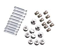 FOYTOKI 24 Sets Heavy Duty Furniture Connector Fixing Screws with Aluminum Alloy Expansion Bolts Cabinet Fasteners for Furniture Assembly and Repair