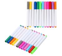 FOYTOKI 24pcs Erasable Liquid Chalk Markers with Fine Tips for Whiteboards and Windows, Reusable Quick-drying Neon Fluorescent Pens for Art and Restaurant Menu Boards