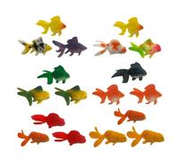 FOYTOKI 24pcs Pvc Mini Fish Figures with Realistic Appearance and Fine Craftsmanship, Detailed Finishing Fish Figurines for Decoration in Micro Landscapes and Potted Plants, Random Color