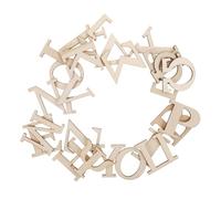 FOYTOKI 24Pcs Unfinished Wood Alphabet Letters for DIY Learning Natural Wood Spelling Cards for Crafts Wall Decor Scrapbooking Activities