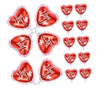 FOYTOKI 25Pcs Valentine's Day Heart Balloons Romantic Wedding Party Decorations Aluminum Foil Balloons for Celebrations Cheerful for Photos and Events