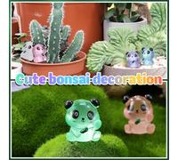FOYTOKI 28pcs Glow in The Dark Mini Panda Figurines, Luminous Resin Mini Animal Decor Set for Micro Landscape, Bonsai Decoration, Dollhouse Accessories, Creative Garden Ornament
