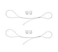 FOYTOKI 2pcs 3mm Heavy Duty Basketball Net Threading Cord, Sturdy Plastic Coated Steel Wire Rope for Outdoor Basketball Hoop Net Replacement, Suitable for School and Community Courts