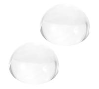 FOYTOKI 2Pcs 40Mm Glass Dome Paperweight for Sewing Pattern Weights and Calligraphy Practice, Hemisphere Paperweights for Fabric Cutting and Desk Use