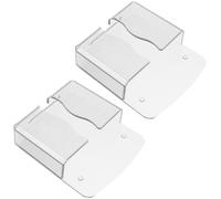 FOYTOKI 2pcs Adhesive Wall Mounted Phone Holder for Smartphones and Cell Phones, PC Material with Convenient Charging Design and Universal Fit, for Bedroom or Living Room Use