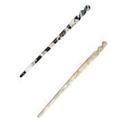 FOYTOKI 2PCS Ancient Style Hair Stick Acetic Acid Material Simple Elegant Updo Hair Pins for Hanfu Festivals Ceremonies Photography Random Colors Random Color