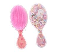 FOYTOKI 2pcs Boy Girl Detangler Hair Brush Soft Massage Comb for Toddlers Confetti Glitter Design for Wet Curly Hair for Girls Boys