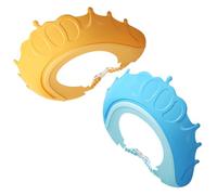 FOYTOKI 2pcs Boys and Girls Shampoo Cap Adjustable Design Pp Material Reusable and Odorless Baby Hair Washing Visor Hat for Bath and Haircut Protection of Eyes and Ears