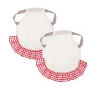 FOYTOKI 2pcs Chicken Saddle Hen Apron Chicken Back Protector Polyester White Elastic Fit Anti-pecking Farm Use Poultry Keepers