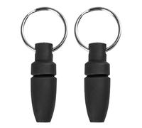 FOYTOKI 2pcs Cigar Punch Cutter Set with Stainless Steel and Silicone Material, Portable Design with Convenient Keychain Feature, for Travel and Social Events, Mini Hole Punch Tool