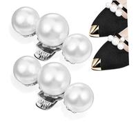 FOYTOKI 2pcs Detachable Pearl Shoe Clips for High Heels Flats Sandals Wedding Party Decorations Elegant Shoe Buckles Ornaments with Secure Grip and No Mark