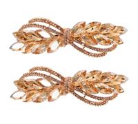 FOYTOKI 2pcs Elegant Rhinestone Hair Clips for Women Sparkly Wedding Hair Accessories Luxurious Leaf Design Barrettes Dazzling Bridal Pins for Parties and Special Occasions