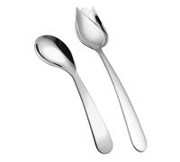FOYTOKI 2Pcs Ergonomic Angled Spoon for Elderly Disabled Adaptive Eating Utensils for Self Feeding Lightweight Design for for Patients and Rehabilitation Use