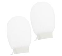 FOYTOKI 2Pcs Exfoliating Bath Gloves for Skin Cleaning Shower Mitts for Dead Skin Removal Gentle Massage Scrubber for Home and Hotel Use Lightweight and Reusable Design