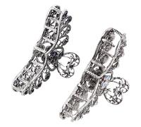FOYTOKI 2pcs Extra Large Metal Claw Clip Rhinestone Hair Clip Bird Wing Shape Lightweight Secure Hold for Thick Hair Women for Weddings and Parties