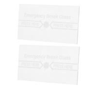 FOYTOKI 2pcs Fire Alarm Switch Cover Break Glass Manual Emergency Alarm Safety Glass Panel for Fire Safety System