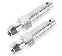 FOYTOKI 2pcs Fork Air Bleeder Valve Screw for Motorcycle, Metal Brake Bleeder Fitting with User-friendly Design and Easy Replacement for Air Bleeding and Brake Caliper Bleeding