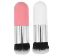 FOYTOKI 2Pcs Foundation Brush with Fluffy Synthetic Hair for Women for Blending and Buffing Loose Powder and Cream Cosmetics Makeup Tool for Professional Use
