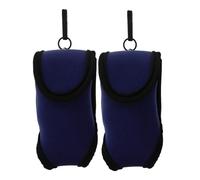 FOYTOKI 2PCS Golf Ball Holder Pouch for Men and Women Blue Mini Golf Bag with Tee Organizer Practice and Competitions
