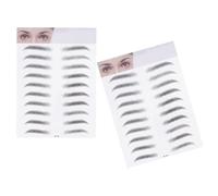 FOYTOKI 2pcs Hair-like Eyebrow Stickers Temporary False Eyebrows for Men Women Use Brow Transfer Tool for Sparse Light Brows Quick Confidence Boost