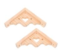 FOYTOKI 2pcs Heavy Duty Wall Shelf Support Brackets with Triangle Bracket Design, Wood Material for Enhanced Stability and Minimalist Decorative Use in Kitchen and Bedroom