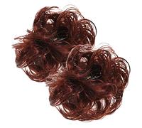 FOYTOKI 2Pcs Large Messy Bun Hair Clip Curly Hairpiece for Women Synthetic Wavy Bun Extensions Easy to Use Hair Accessories for Everyday Wear