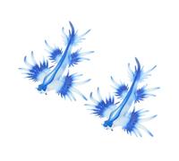 FOYTOKI 2pcs Lifelike Plastic Sea Slug Models with Realistic Detailing for Ocean Animal Decor Mini Creatures Figures for Desktop Display and Educational Use