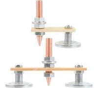 FOYTOKI 2pcs Magnetic Welding Ground Clamp Stability Clamps Easy to Attach Aging Resistance Electroplated Iron Magnetic Earth Welder Tool for Workshop