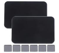 FOYTOKI 2pcs Matte Black Magnetic Empty Eyeshadow Palette Set with 6-Compartment Metal Pans, Portable Makeup Organizer for Eyeshadow, Blusher, and Highlighter Storage, Suitable for Travel