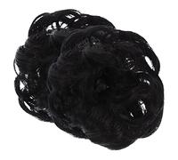 FOYTOKI 2pcs Messy Curly Dish Bun Hairpiece Real Hair Bun Clip Extensions for Women