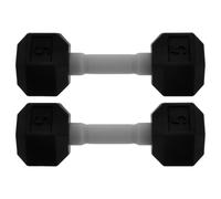 FOYTOKI 2Pcs Mini Silicone Dumbbells Set, Black Weight Lifting, Small Dumbbell Barbell Weight Set for Gym and Sports