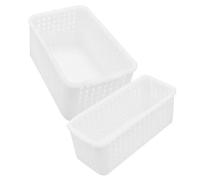 FOYTOKI 2Pcs Mini Storage Baskets for Doll House Compact Lightweight Accessories for Miniature Home Organization for Creative Play and Imagination Development