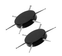 FOYTOKI 2pcs Nail Art Dotting Pens Black with 6 Interchangeable Tips Multi-functional Manicure Tools for Nail Design at Home Or Professional Use