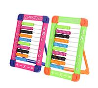 FOYTOKI 2pcs Plastic Arithmetic Abacus Educational Toy for Boys and Girls Learning Calculating Abacus for Maths Fidget Toy