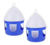 FOYTOKI 2pcs Portable Bird Water Feeder for Pigeon and 2l Pvc Household Bird Feeder Easy to Clean Convenient Quail Waterer for Outdoor and Indoor Use