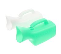 FOYTOKI 2pcs Portable Female Urinal Thickened Plastic Urine Bottle Large Volume for Elderly and Disabled at Home Outdoors