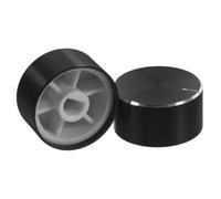 FOYTOKI 2pcs Potentiometer Knob Dimmer Switch Rotary Knob Plastic Sturdy and Reliable Lighting Solution Black 6mm Half Shaft Suitable for Homes and Offices