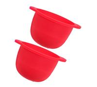 FOYTOKI 2pcs Silicone Mask Bowl Wax Melt Liners Replacement Wax Warmer Liners Bowl for Hair Removal Supplies Silicone Pot