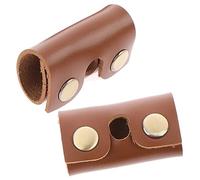 FOYTOKI 2pcs Single Edge Henson Shaving Case Head Protective Cover for Men Portable Leather Bag