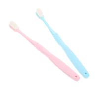 FOYTOKI 2Pcs Soft Bristle Gum Care Toothbrush for Adults Extra Fine Bristles for Deep Cleaning Travel Friendly Design for Couples for Sensitive Teeth and Gums