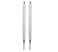 FOYTOKI 2Pcs Stainless Steel Ear Point Acupressure Pen Set Reflexology Tools for Facial Massage and Acupuncture Accurate Ear Point Probe for Holistic Healing