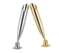 FOYTOKI 2pcs Stainless Steel Pen Holder Multifunctional Fountain Pen Rest for Office Desk with Stable Weighted Base Silver and Gold