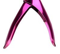 FOYTOKI 2pcs Stainless Steel U Shape Nail Clipper for Acrylic False Nails Ergonomic Design Suitable for Salon and Home Use