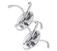 FOYTOKI 2pcs Swivel Coat Hook Triple Swing Wall Mounted Hooks for Bathroom Kitchen Bedroom